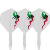 Condor AXE Dart Flights - Standard - Red Crown - Clear