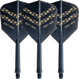 Cuesoul AK5 Integrated Dart Shaft and Flights - Standard - Black - Craft Beer Medium