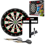 *XQMax Darts Dartboard Starter Set - With Scoreboard - 2 Sets Brass Darts