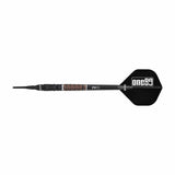 One80 Desmond Chin Darts - Soft Tip - 90% Tungsten - V2 - Black & Coffee - 18.5g