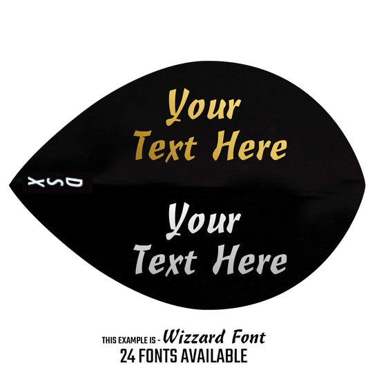Personalised Flights - Extra Strong - Hot Foil - 5 Sets - Pear - Black