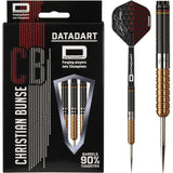 Datadart Christian Bunse Darts - Steel Tip - 90% - Black and Gold PVD 21g