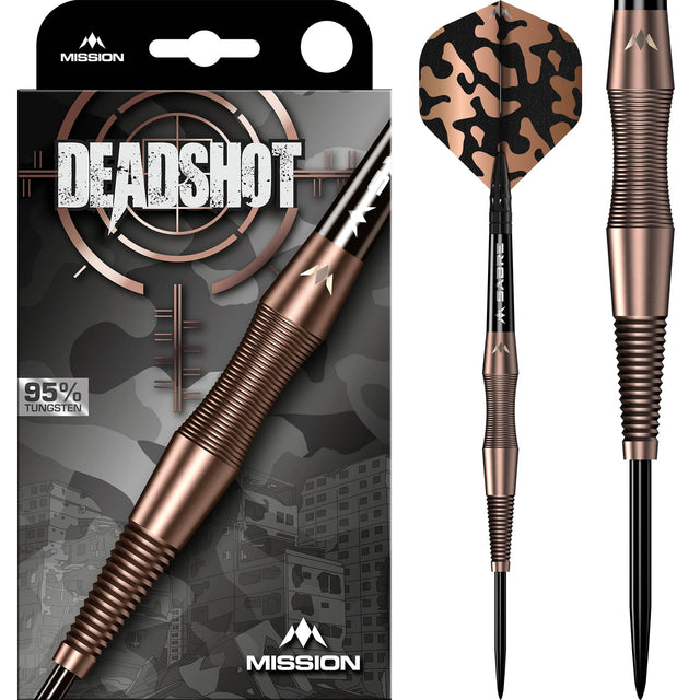 Mission Dead Shot Darts - Steel Tip - 95% Tungsten - Bronze