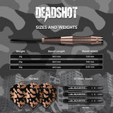 Mission Dead Shot Darts - Steel Tip - 95% Tungsten - Bronze