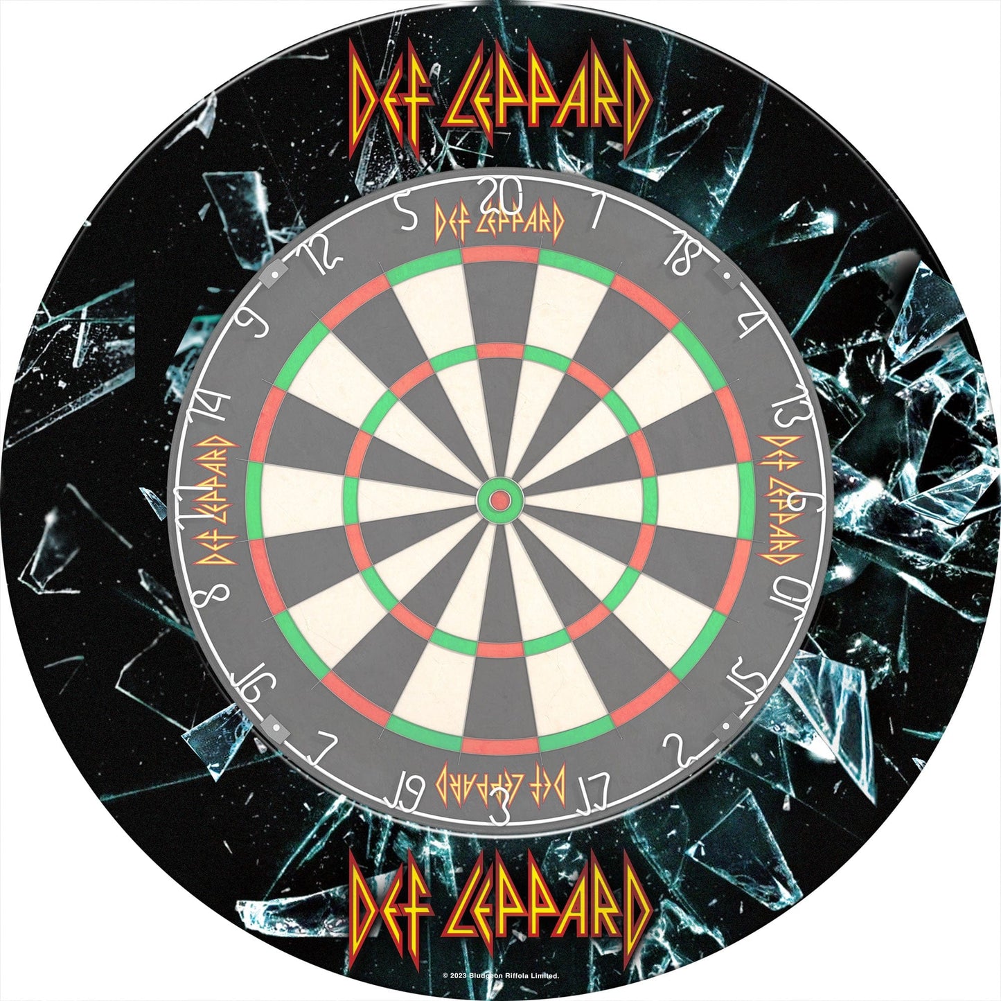 Def Leppard Dartboard Surround - Official Licensed - S2 - Professional - Shattered Glass