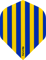 *Dart Flights - Designa DSX Football - No2 - Std Blue Yellow