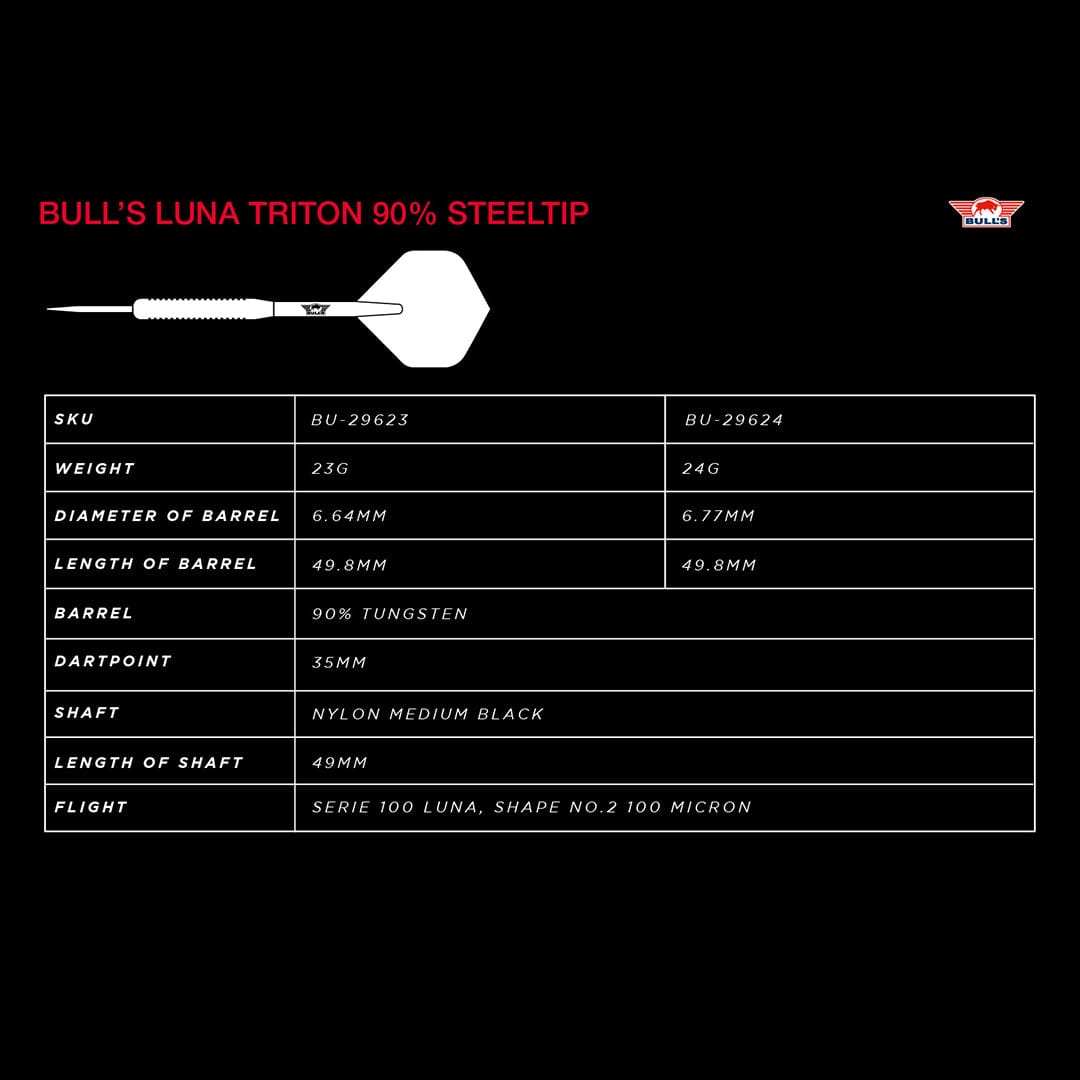 Bulls Luna Darts - Steel Tip - Triton