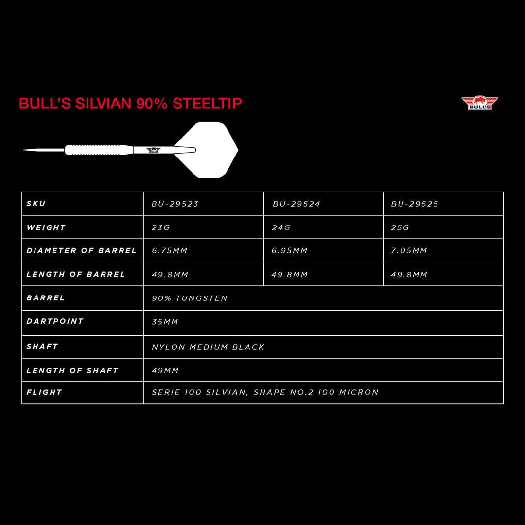 Bulls Silvian Darts - Steel Tip