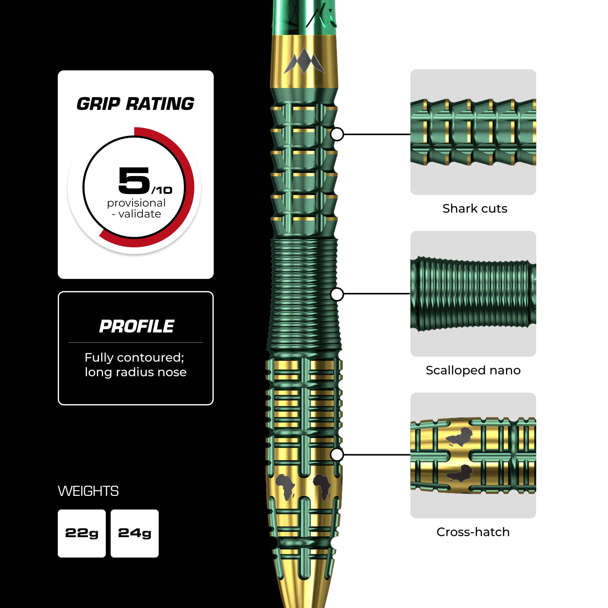 Mission Devon Petersen R2.5 Darts - Steel Tip - 95% Tungsten