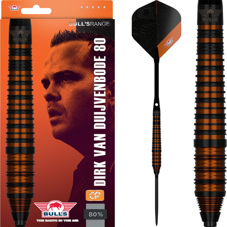 Bulls Dirk van Duijvenbode CP Darts - Steel Tip - 80% Tungsten - Black