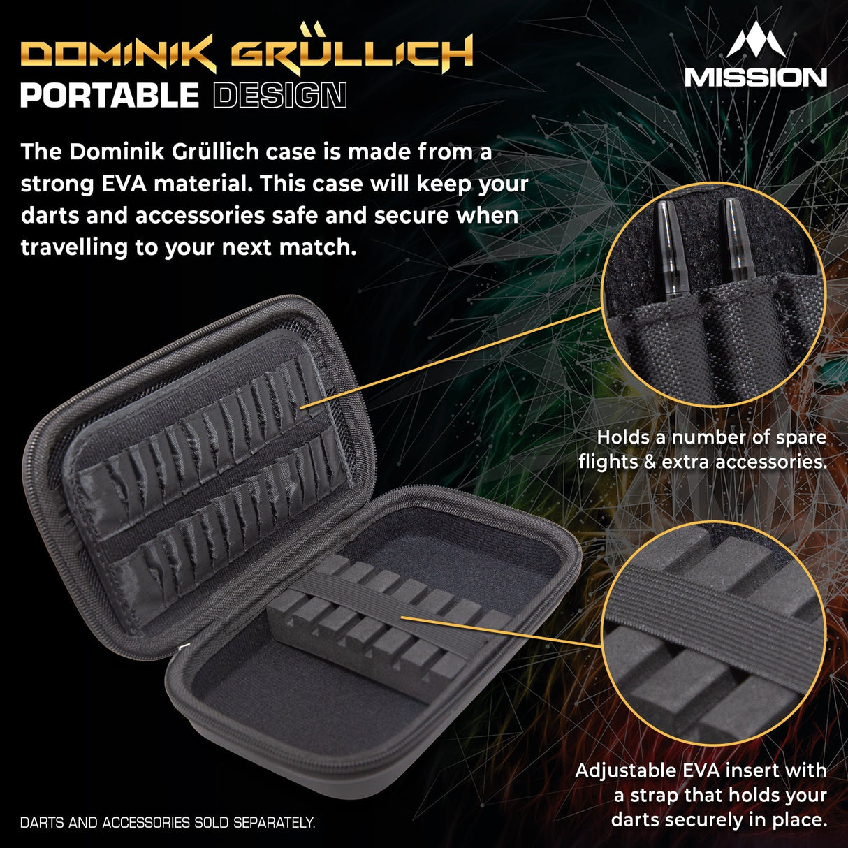 Mission Darts Players- EVA Dart Case - Dominik Grüllich