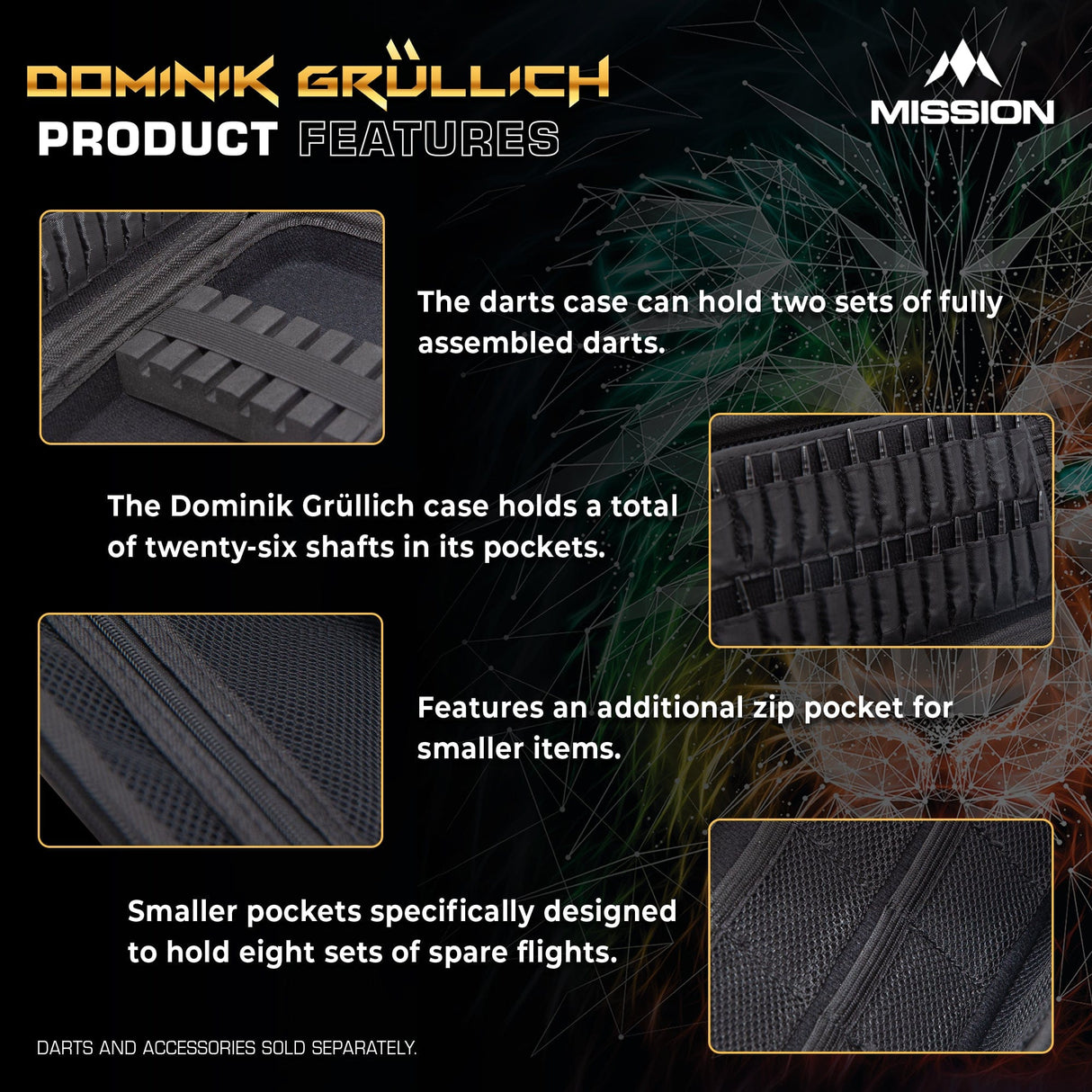 Mission Darts Players- EVA Dart Case - Dominik Grüllich