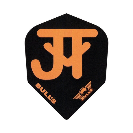 *Bulls Justin van Tergouw Dart Flights - 100 - Std No 6 - Black Orange