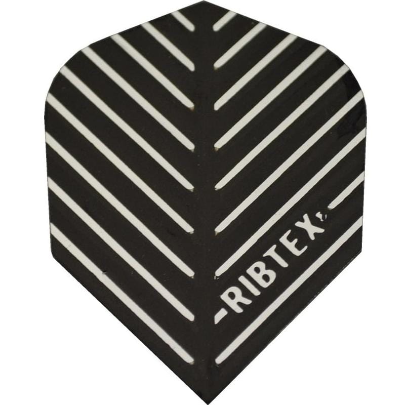 *Ribtex Dart Flights - Standard Shape - Stripes Black Silver
