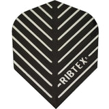 *Ribtex Dart Flights - Standard Shape - Stripes Black Silver
