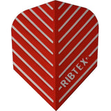 *Ribtex Dart Flights - Standard Shape - Stripes Red Silver