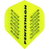 *Pentathlon Dart Flights - Extra Strong - Std - Yellow Checkouts