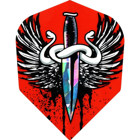 *Harrows Dart Flights - Hologram Strong - Holographic - Std - Dagger