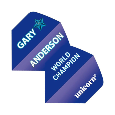 *Unicorn Authentic Dart Flights - 100 - Big Wing - Gary Anderson - Blue