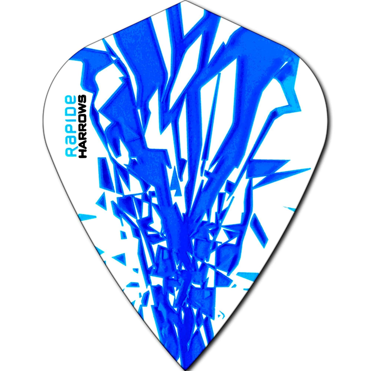 *Harrows Rapide Dart Flights - Kite Shape - 100 Micron Aqua Blue