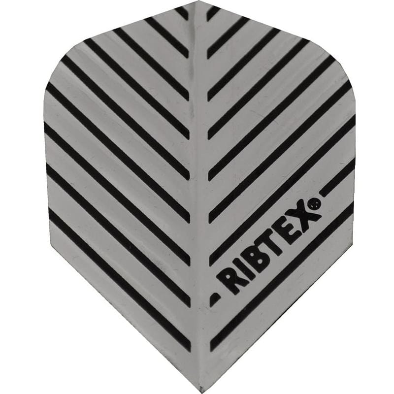 *Ribtex Dart Flights - Standard Shape - Stripes Silver Black