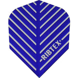 *Ribtex Dart Flights - Standard Shape - Stripes Blue Silver