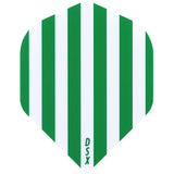 *Dart Flights - Designa DSX Football - No2 - Std Green White