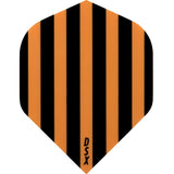 *Dart Flights - Designa DSX Football - No2 - Std Black Orange