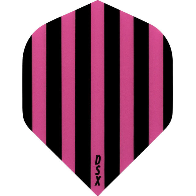 *Dart Flights - Designa DSX Football - No2 - Std Black Pink