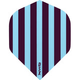 *Dart Flights - Designa DSX Football - No2 - Std Claret Blue