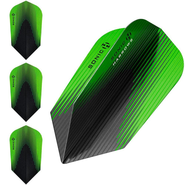 Harrows Sonic X Dart Flights Slim Shape SonicX Green 100 Sets