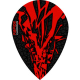 *Harrows Rapide X Dart Flights - Pear Shape - Rapide-X Red