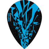 *Harrows Rapide X Dart Flights - Pear Shape - Rapide-X Aqua Blue