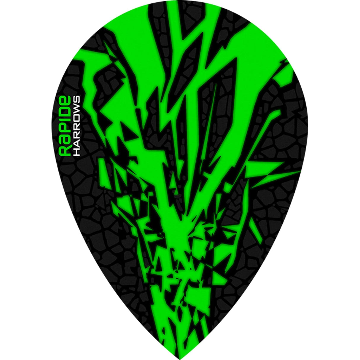 *Harrows Rapide X Dart Flights - Pear Shape - Rapide-X Green