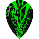 *Harrows Rapide X Dart Flights - Pear Shape - Rapide-X Green