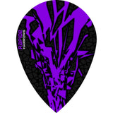 *Harrows Rapide X Dart Flights - Pear Shape - Rapide-X Purple