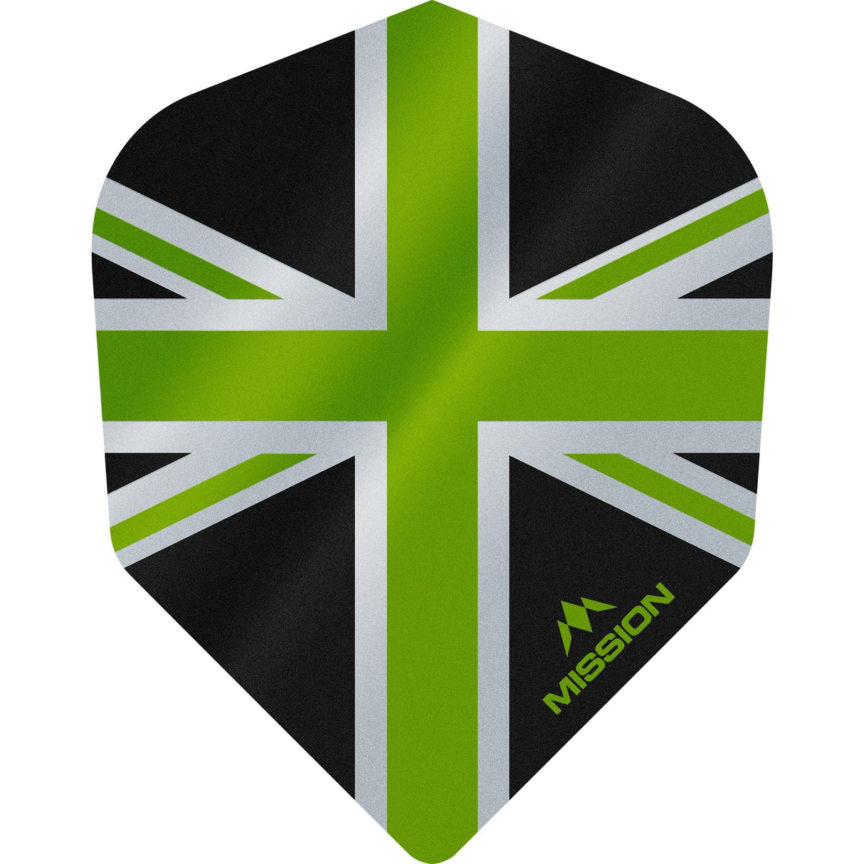 *Mission Alliance Union Jack Dart Flights - No6 - Std - Black Black Green