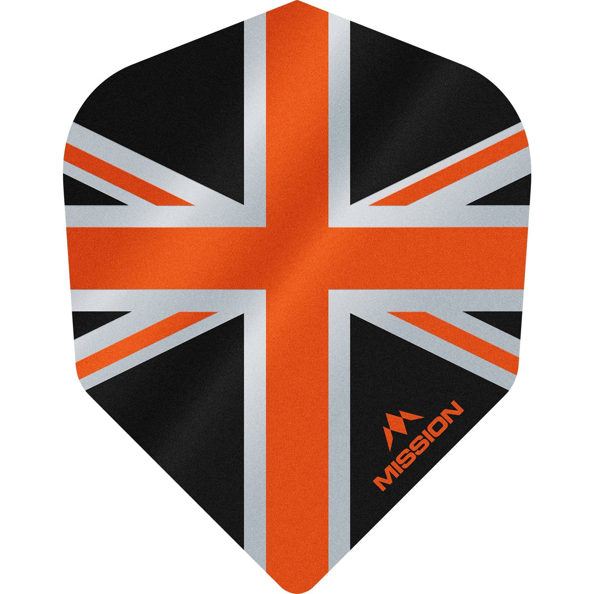 *Mission Alliance Union Jack Dart Flights - No6 - Std - Black Black Orange