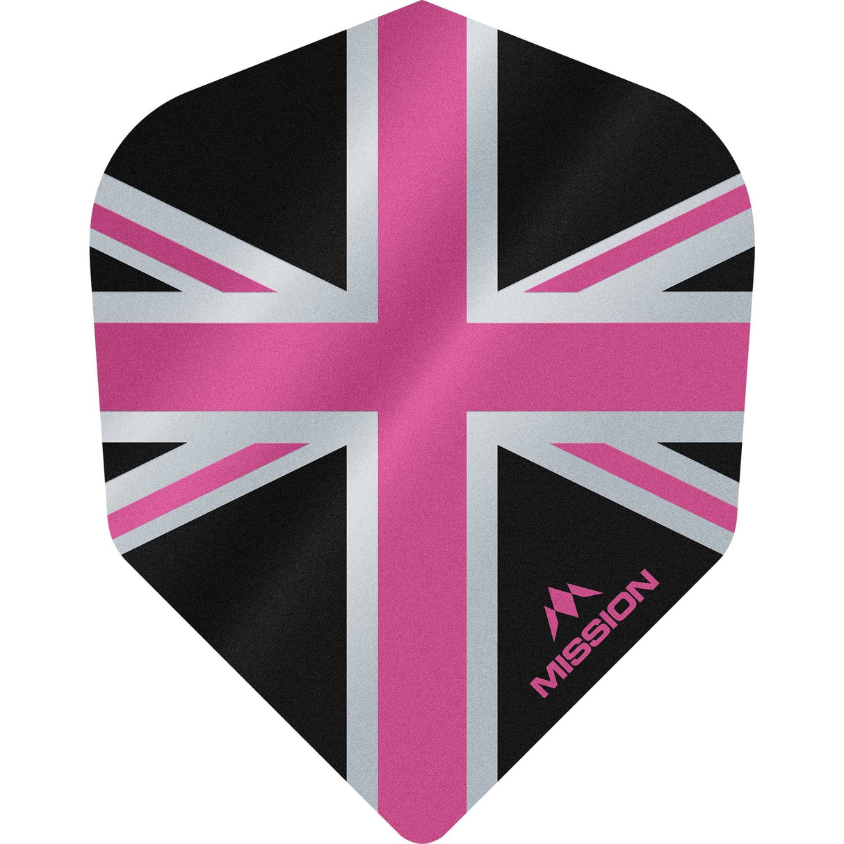 *Mission Alliance Union Jack Dart Flights - No6 - Std - Black Black Pink