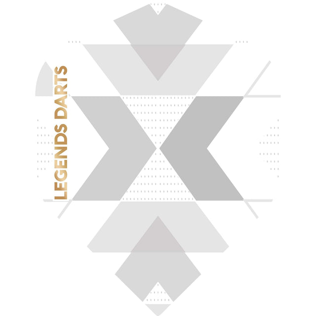 *Legend Darts - Pro Series - Dart Flights - 100 Micron - Std - No2 - White & Grey