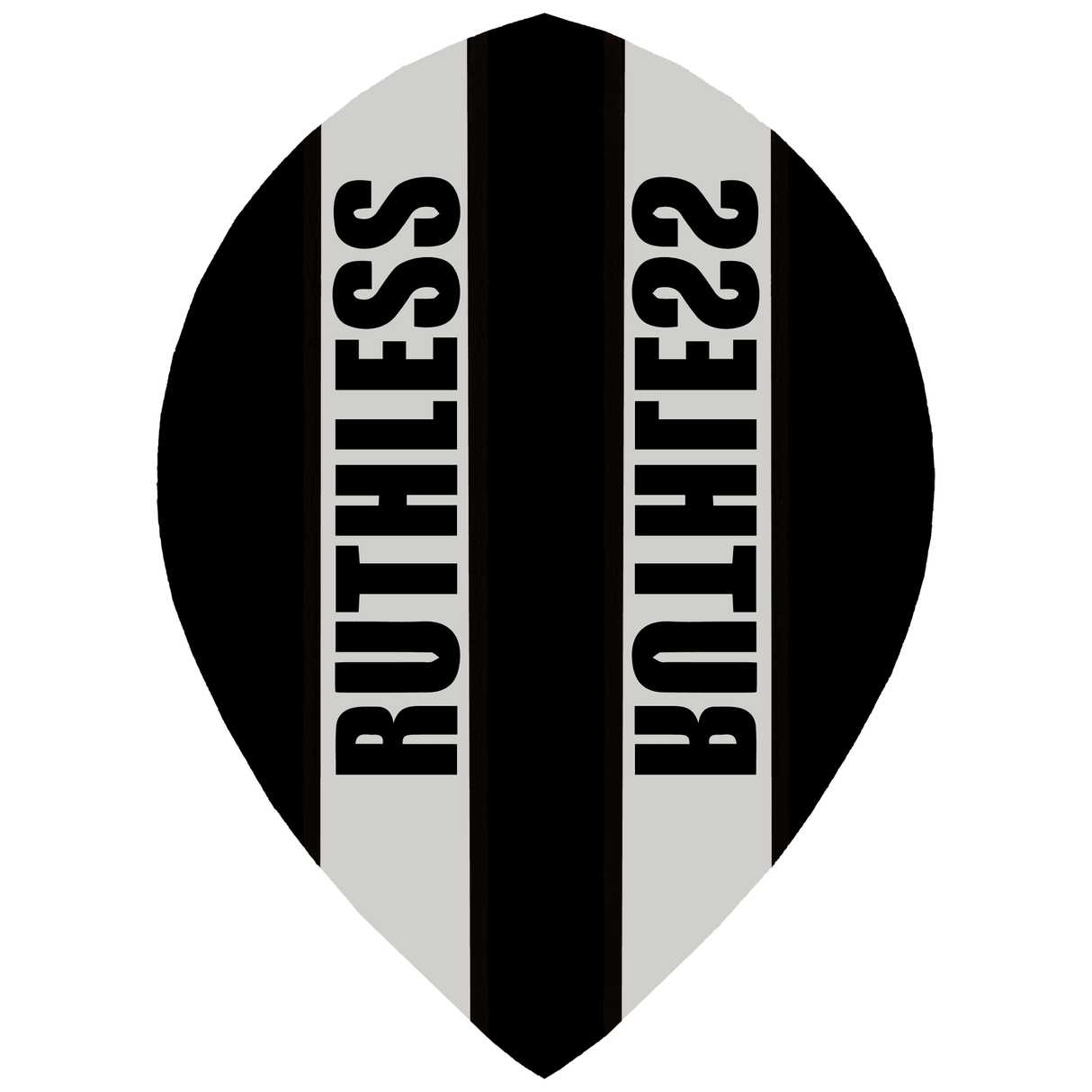 *Ruthless - Clear Panel - Dart Flights - 100 Micron - Pear Black