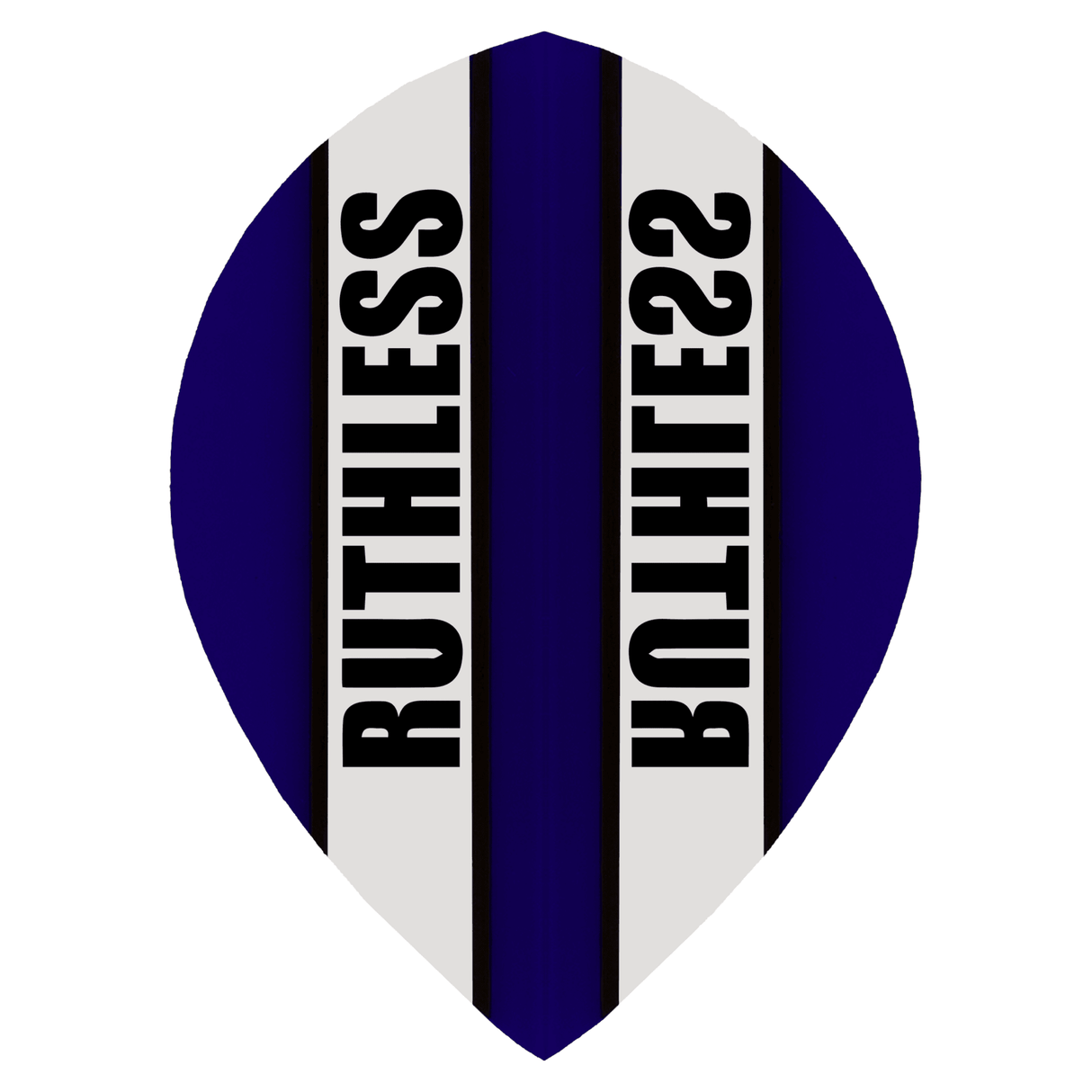 *Ruthless - Clear Panel - Dart Flights - 100 Micron - Pear Dark Blue