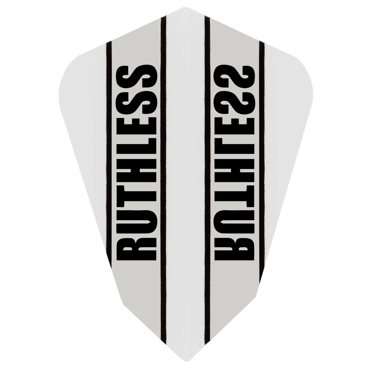 *Ruthless - Clear Panel - Dart Flights - 100 Micron - Fantail White