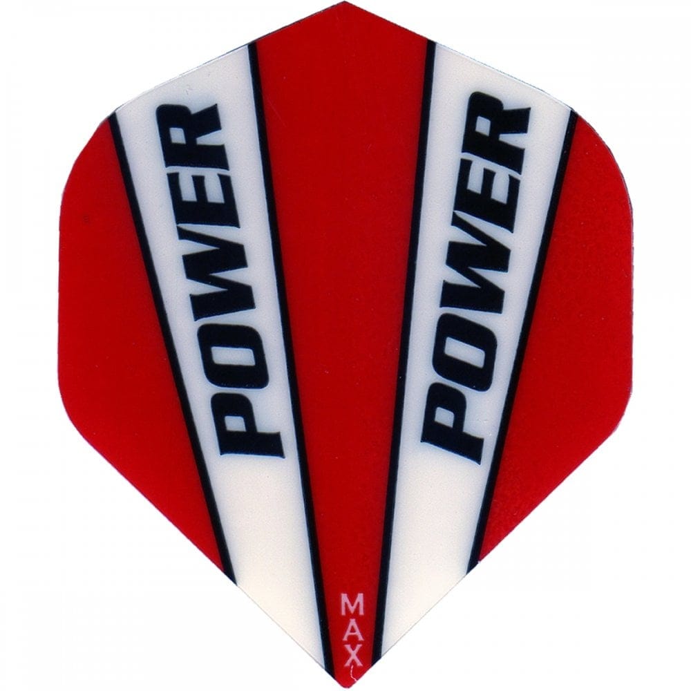 *McCoy Power Max Dart Flights - 150 Micron - No2 - Std - Solid - 2 Colour Red White