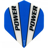 *McCoy Power Max Dart Flights - 150 Micron - No2 - Std - Solid - 2 Colour Blue White
