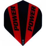 *McCoy Power Max Dart Flights - 150 Micron - No2 - Std - Solid - 2 Colour Black Red