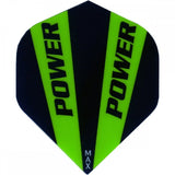 *McCoy Power Max Dart Flights - 150 Micron - No2 - Std - Solid - 2 Colour Black Green