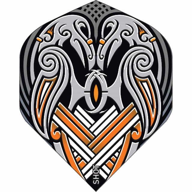 Shot Viking Raven Dart Flights - 100 Micron - Std - No2 - Black