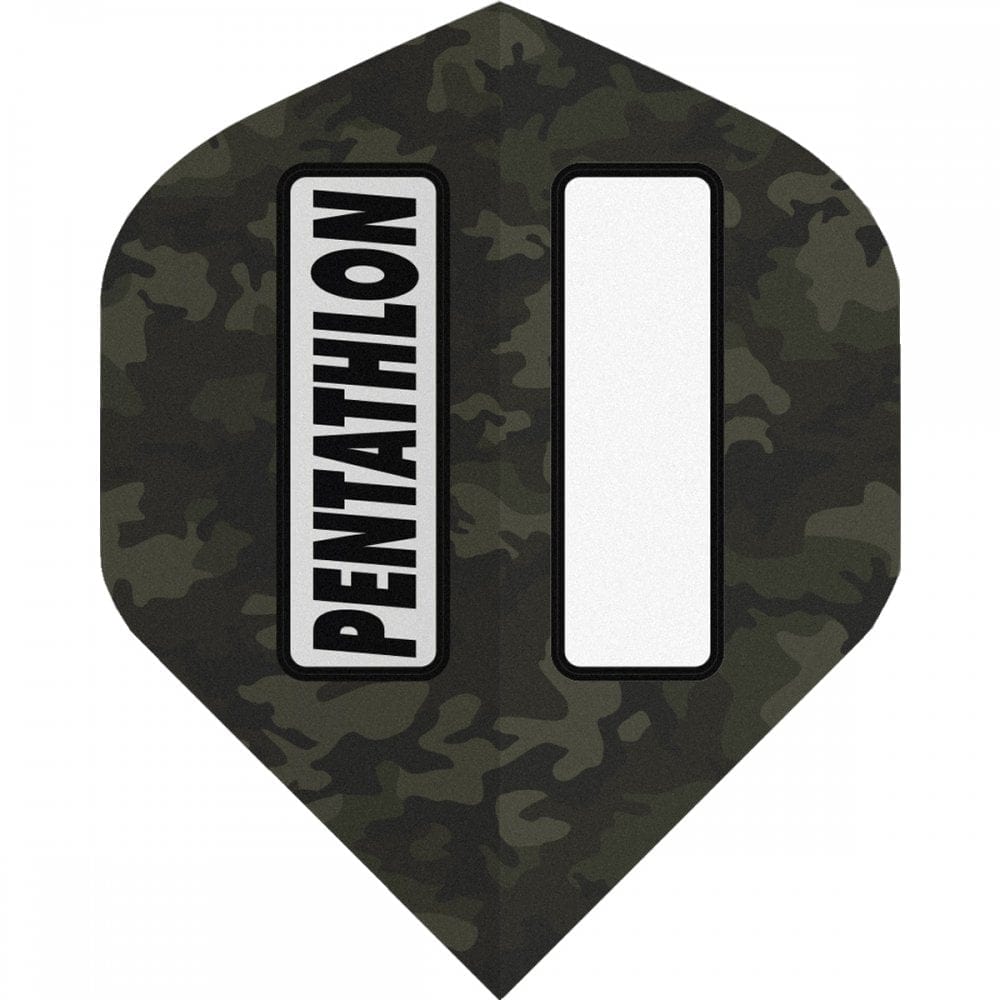 *Pentathlon Dart Flights - 100 Micron - Std - No2 - Window - Camoflage - Green