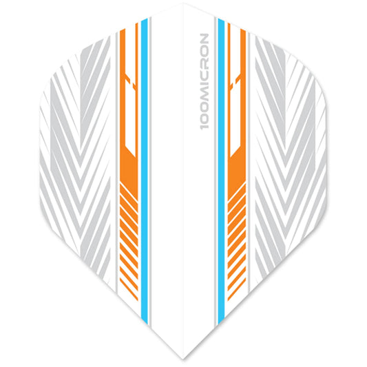 Designa Racing Flights - Standard No2 - 100 Micron - Blue & Orange